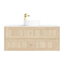 Pier Symphony-Top Natural Oak Wall Hung Single Vanity